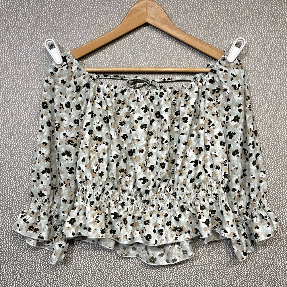 🆕 XL Exlura Floral Bohemian Peplum Top NWT